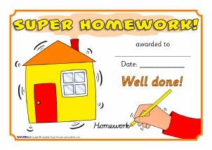 Printable Homework Certificates for Primary - SparkleBox