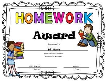 Homework Award