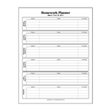 printable homework planner