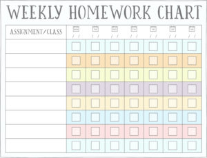 Homework (Reward) Charts - Free Printables | Live Craft Eat