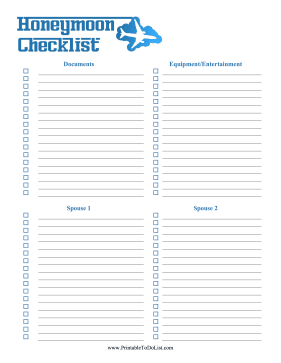 Honeymoon Packing Checklist