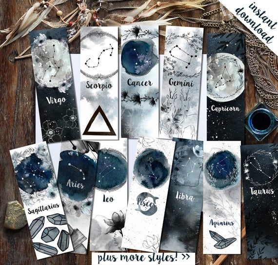printable horoscope bookmarks