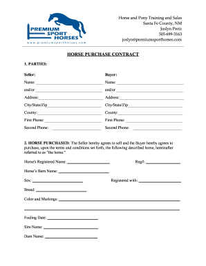 Horse Bill of Sale: Editable template | airSlate SignNow
