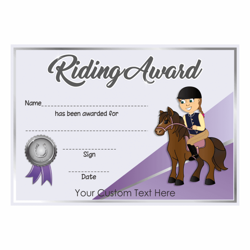 printable horse certificates