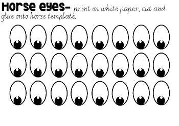 printable horse eyes