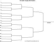 Printable Tournament Brackets