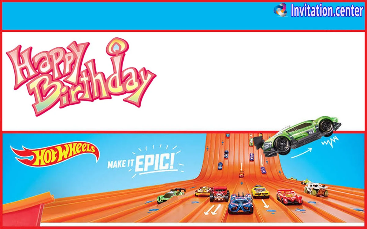 Exclusive Hot Wheels Invitations for a Turbo-Charged Birthday Bash ...