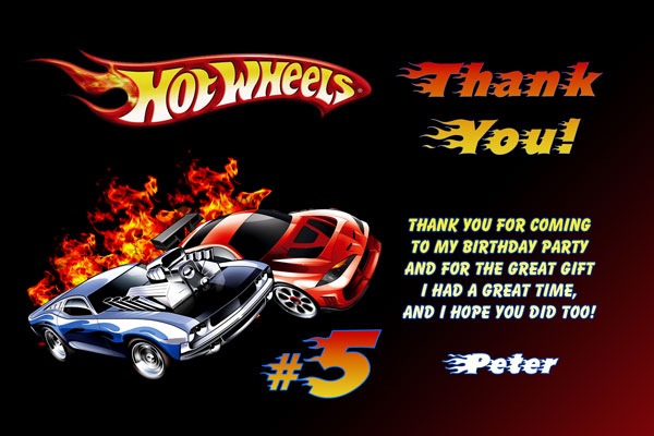 printable hot wheels birthday invitations