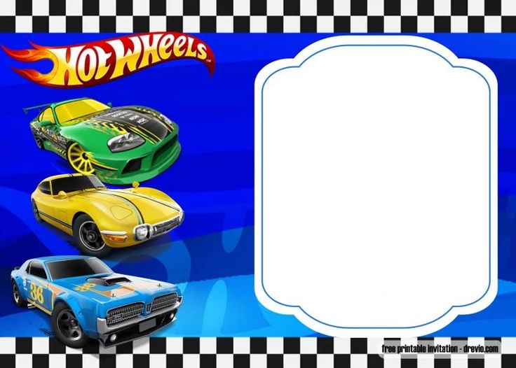 FREE Hot Wheels Birthday Invitation Templates