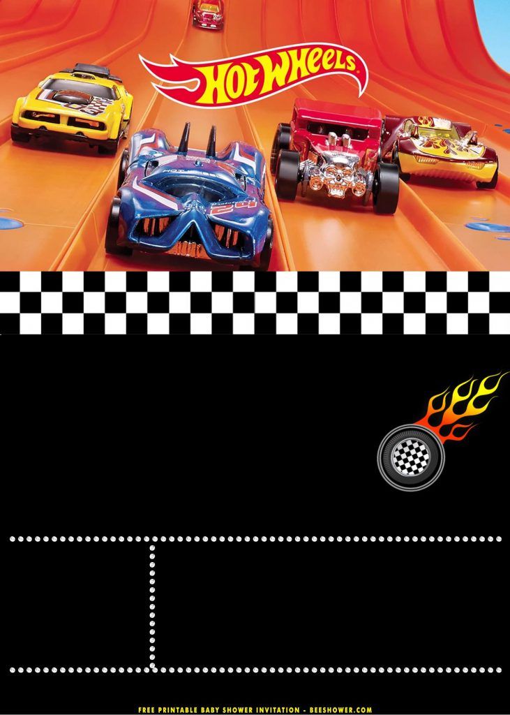 Hot Wheels Birthday Invitation Templates