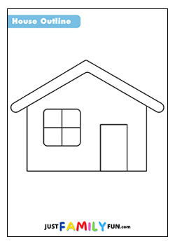Free Printable House Outline | Just Family Fun