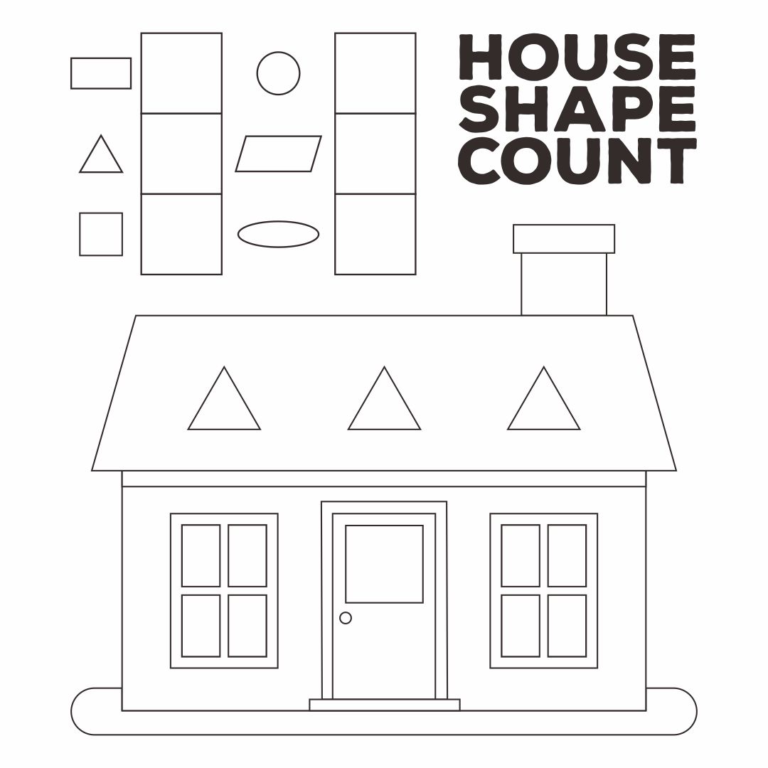free-simple-shapes-house-colouring-sheet-colouring-colouring-worksheets-library for Free Printable House Shapes Template FREE! - Simple Shapes House Colouring Sheet Colouring | Colouring ... - Worksheets Library for Free Printable House Shapes Template