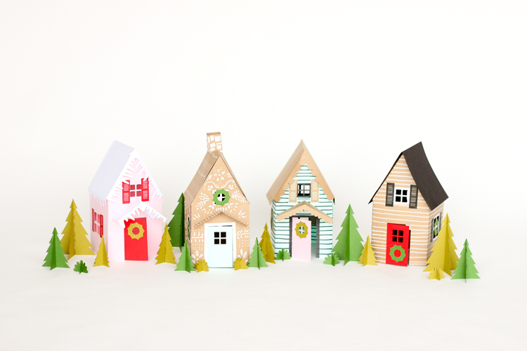 Paper Holiday Houses - free templates!