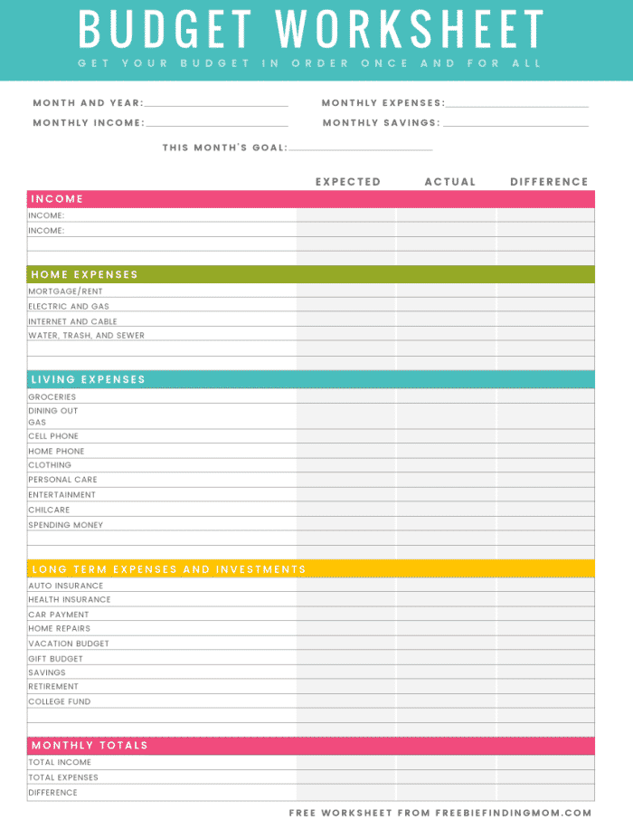 Printable Household Expense Sheet Manage Your Finances Efficiently