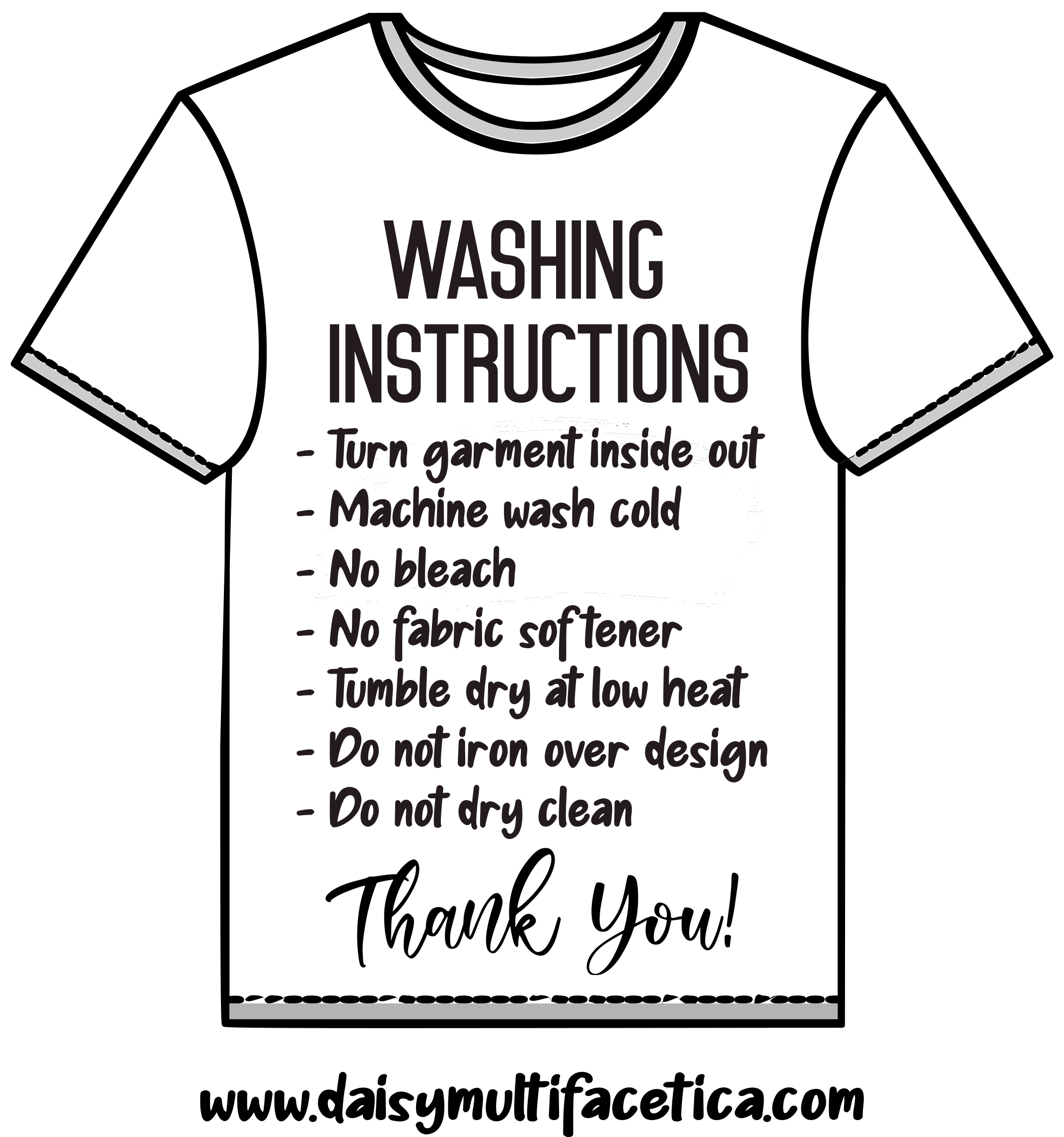 printable htv care instructions