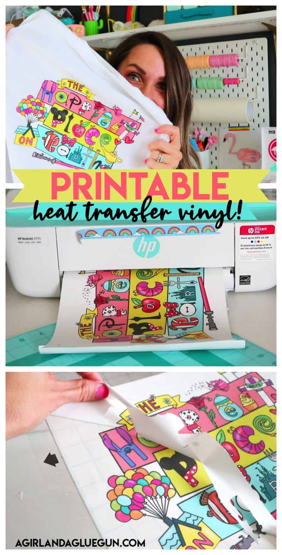 Printable Heat Transfer Vinyl - A girl and a glue gun