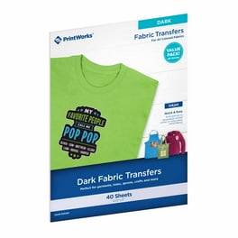 Iron on Heat Transfer Paper for Light T Shirts (20 Sheets 8.5x11 ...
