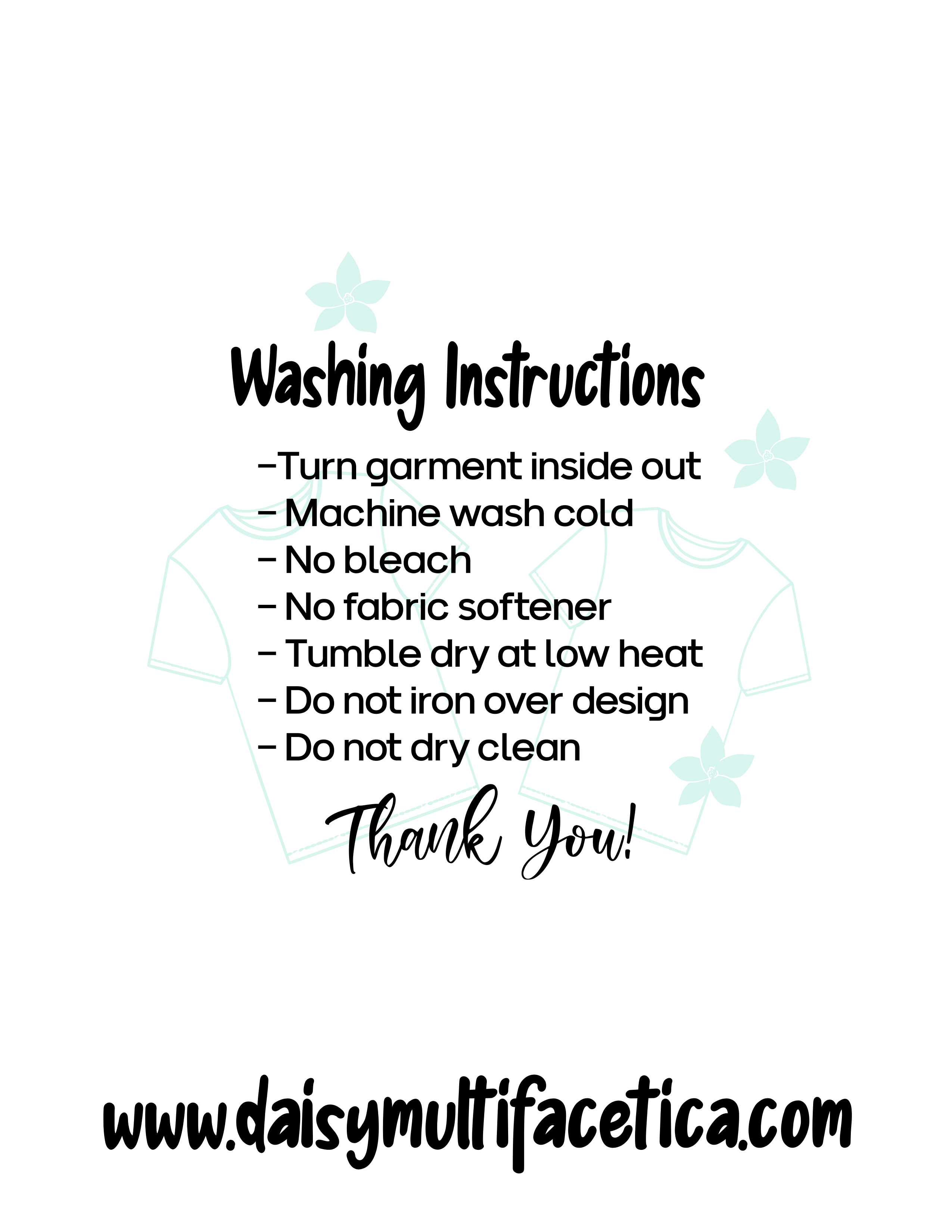 printable htv washing instructions