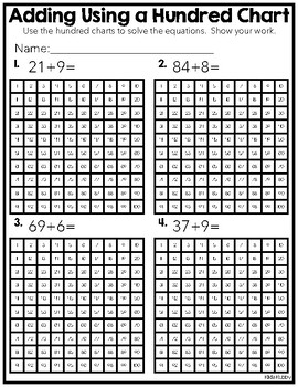 printable hundreds chart 4 per page