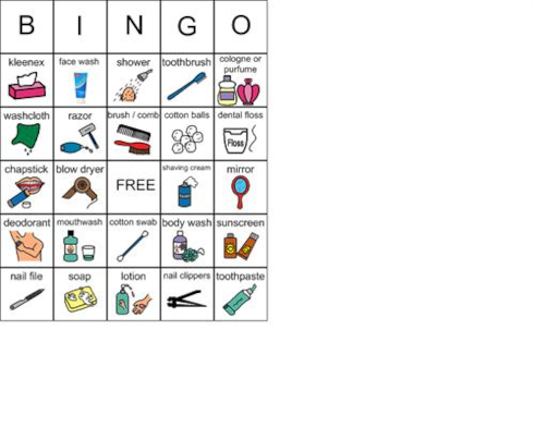printable hygiene bingo cards