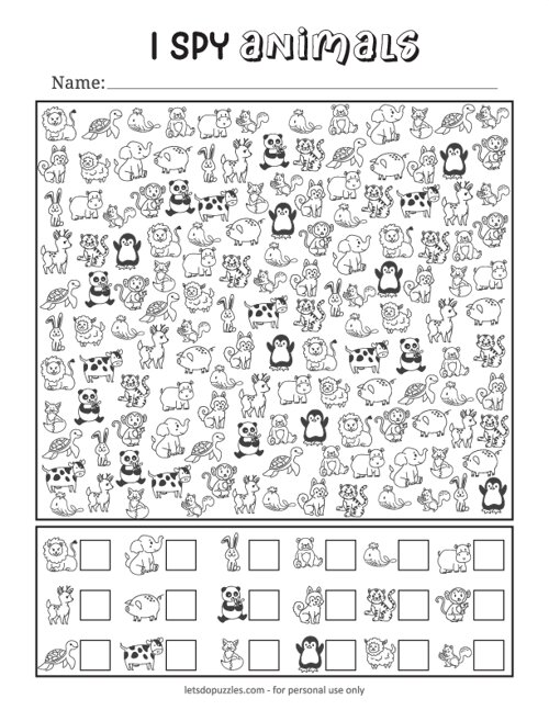 printable i spy worksheet