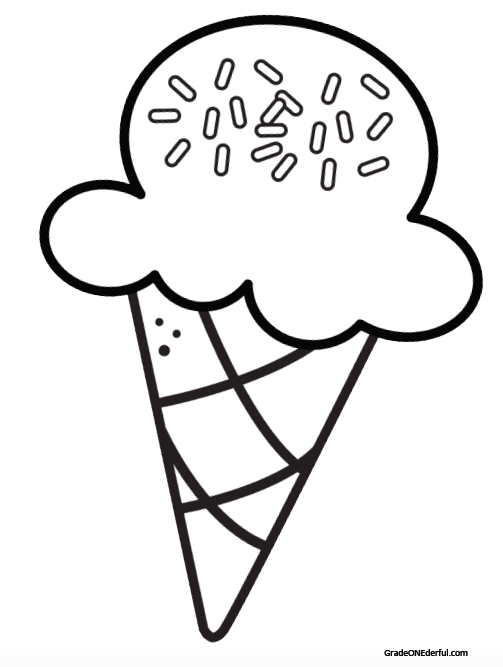 printable ice cream cone images