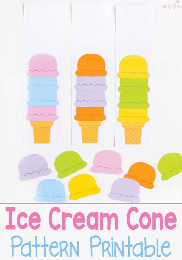 Ice Cream Cone Patterns Printable - Life Over Cs