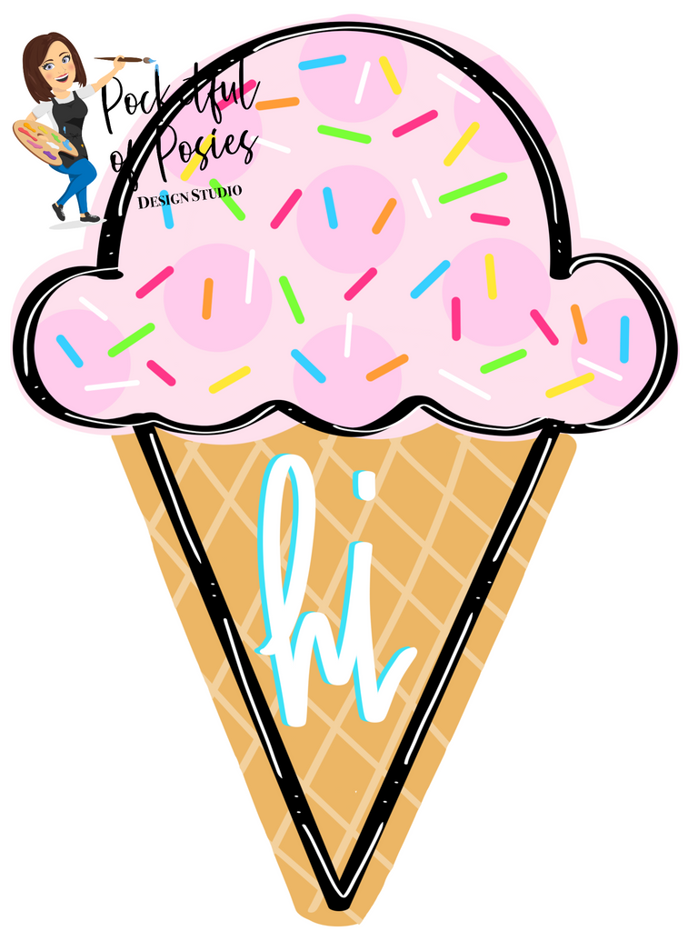 Ice Cream Cone Template - Pocketful of Posies