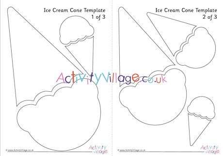 printable ice cream cone template