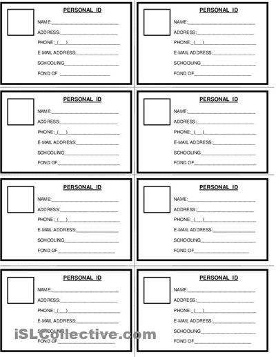 esl, free soccer identity card template, , search.tb.ask.com