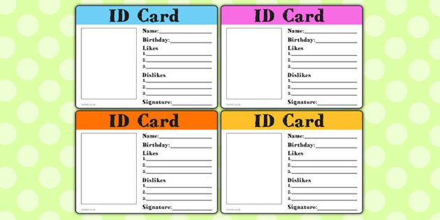 New Starter ID Card Template