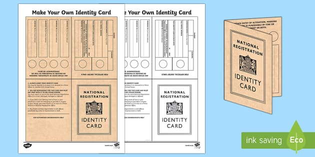 WW2 Identity Card - Primary Resources (Lehrer gemacht)