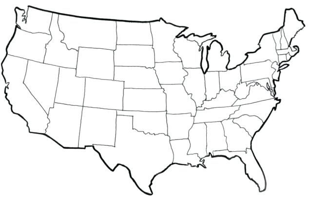 printable image of united states map