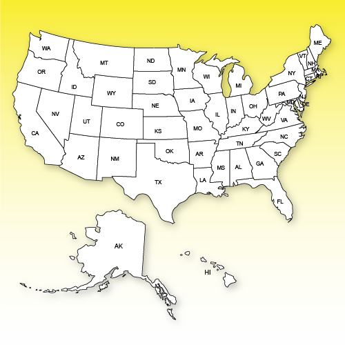 printable image of united states map