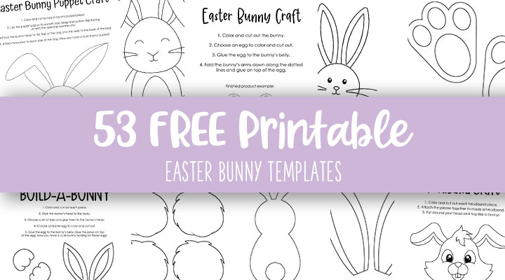Easter Bunny Templates &  Outlines - 53 FREE Pages | Printabulls