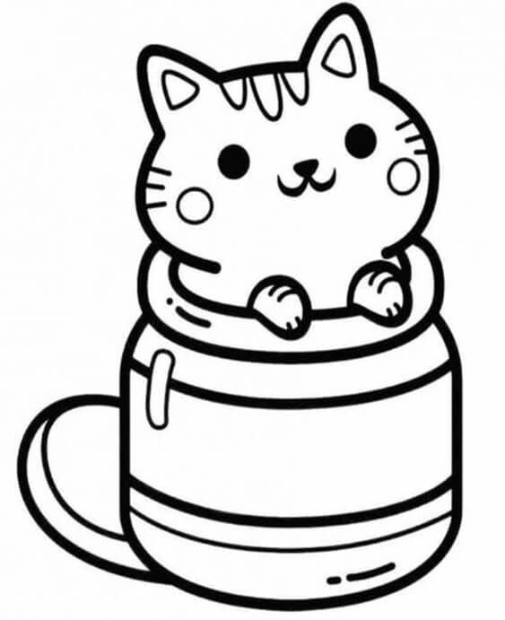 Free &  Easy To Print Cute Coloring Pages