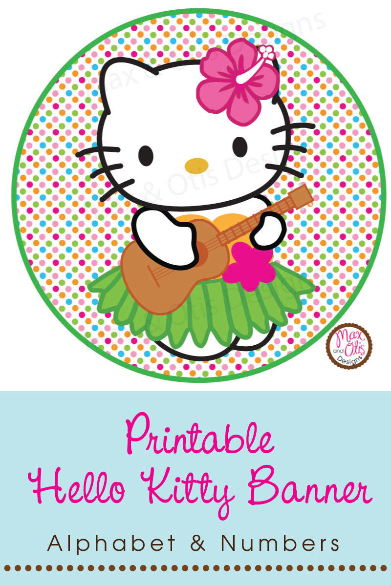 Hello Kitty Printable Party Banner for Luau-Themed Party - Max ...