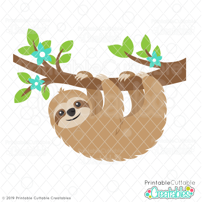 printable images of sloths