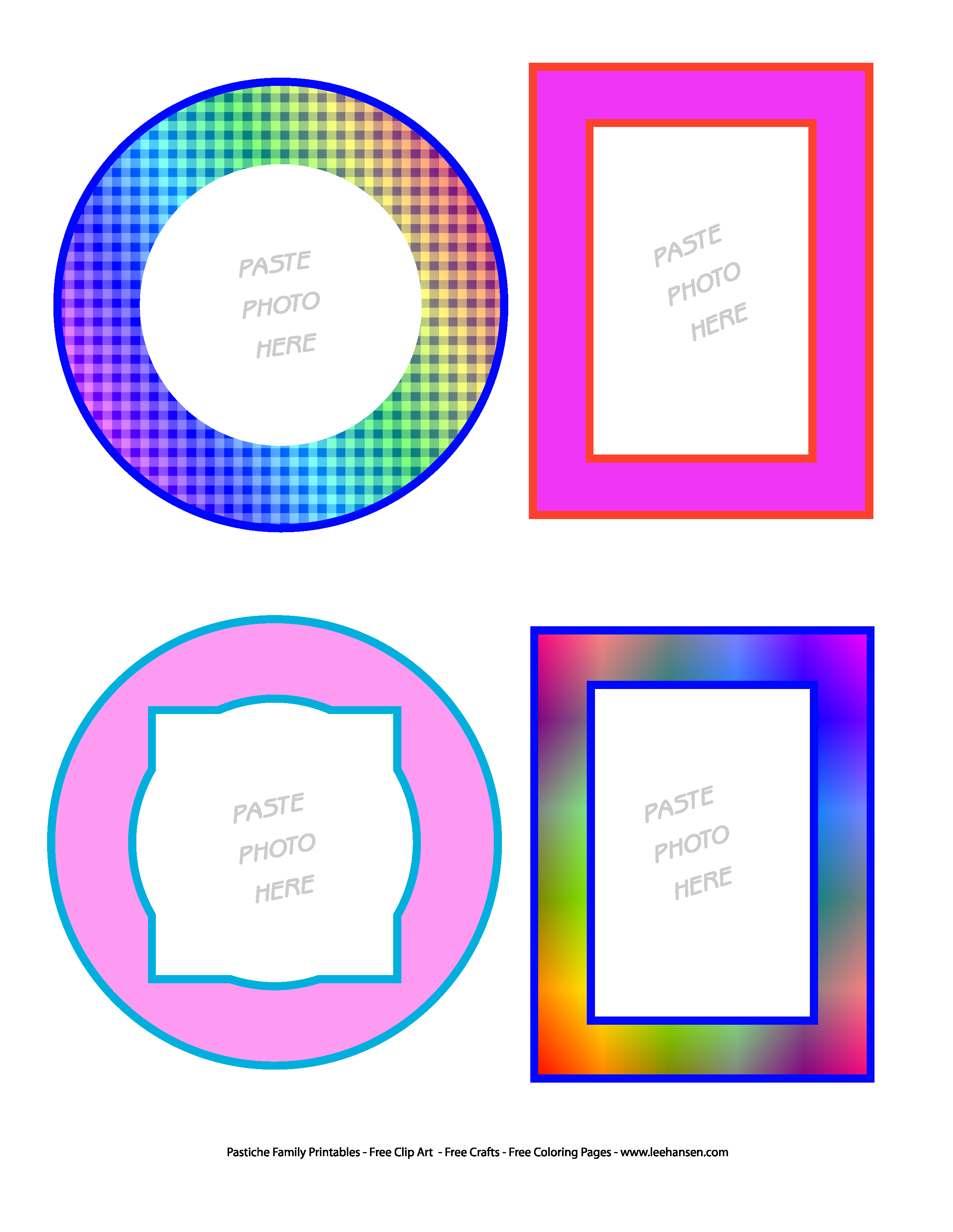 Printable Picture Frame Clip Art Stickers