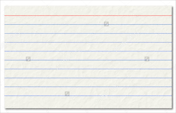 printable index cards template