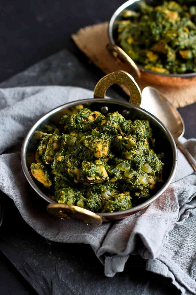 Spinach &  Chicken Curry Recipe {Chicken Saag} - Cookin Canuck
