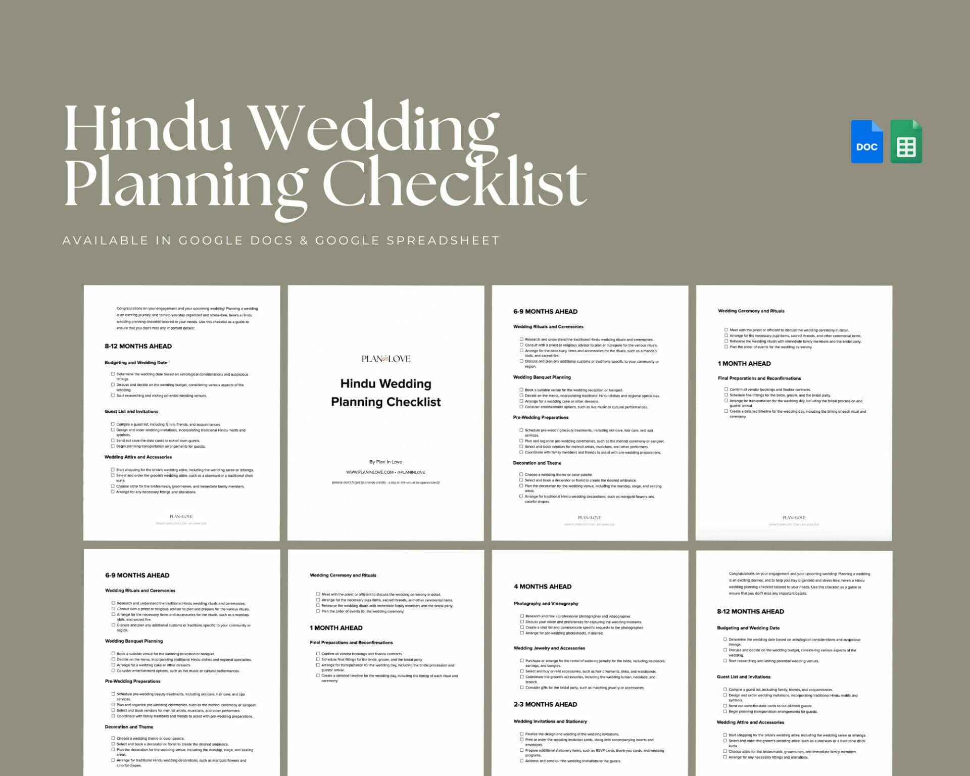 Free Hindu Wedding Planning Checklist Plan In Love Worksheets Library