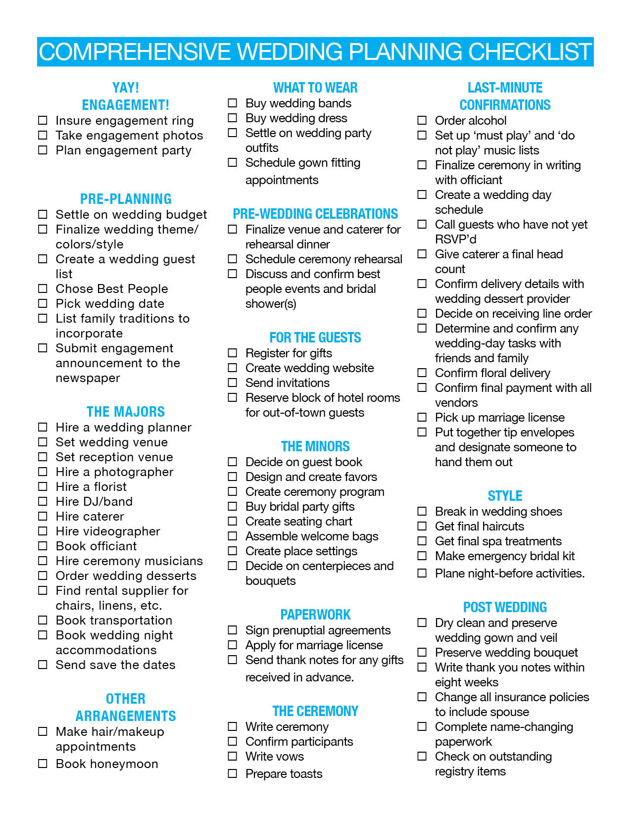 Complete Wedding Checklist For Your Wedding Planning | Malaysia