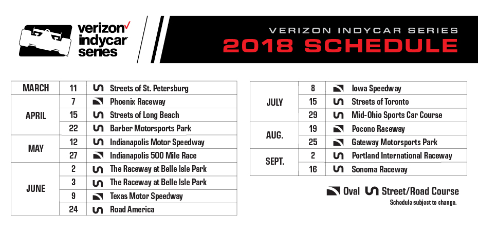 printable indycar schedule 2018