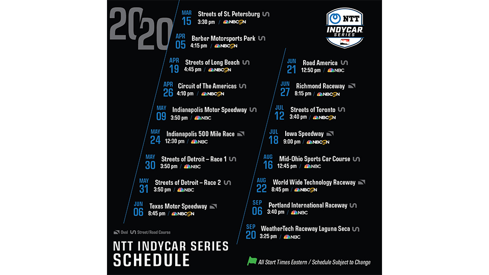 Mid Ohio Sports Car Course - INDYCAR Announces Green Flag Times ...