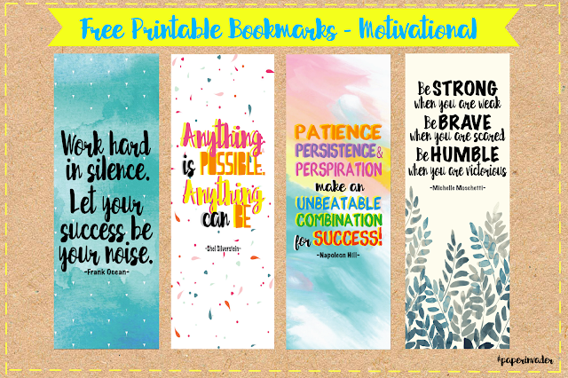printable inspirational bookmarks for students
