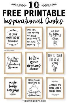 10 Free Printable Inspirational Quotes for Daily Motivation