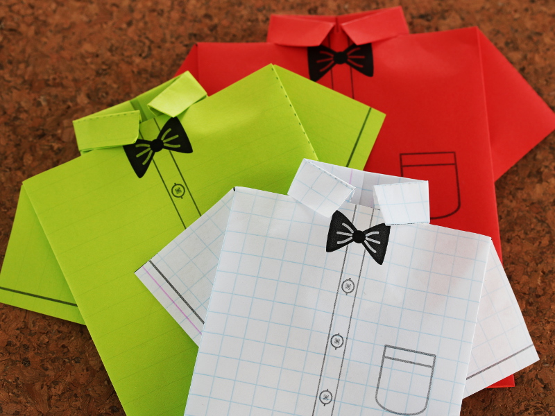 printable instructions for origami shirt