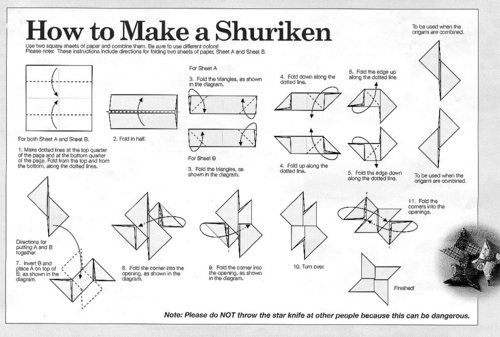 printable instructions make origami ninja star