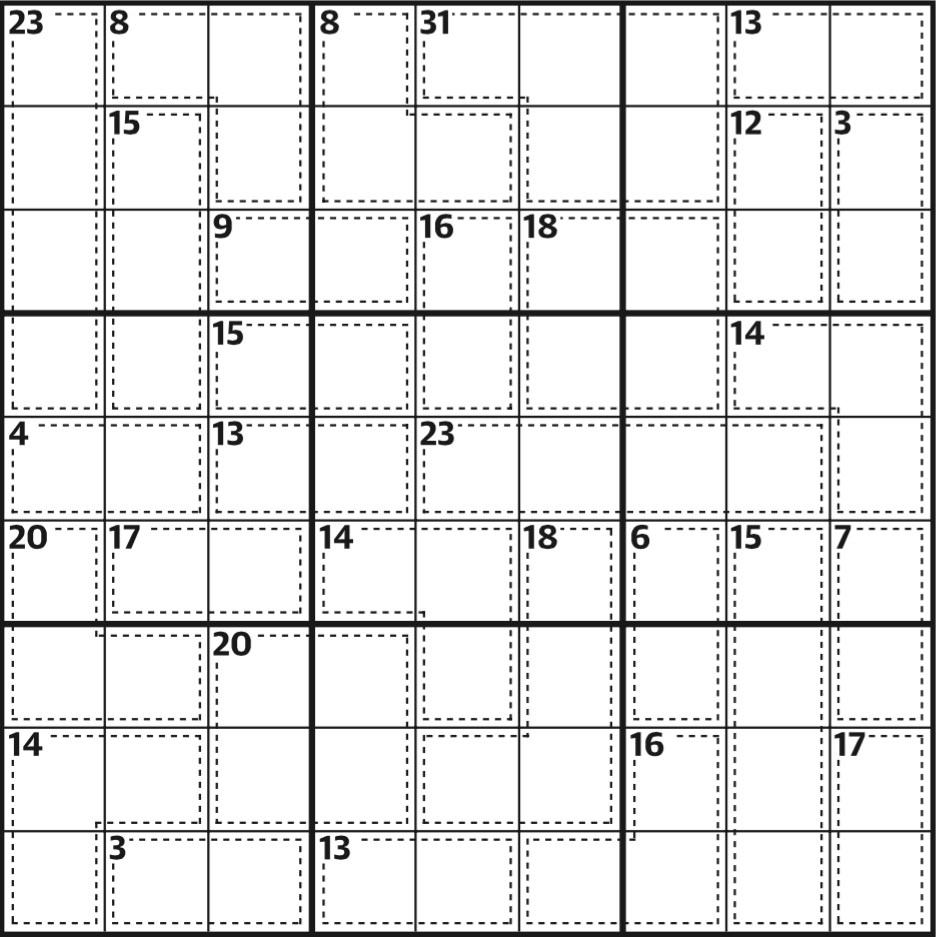 printable intermediate killer sudoku